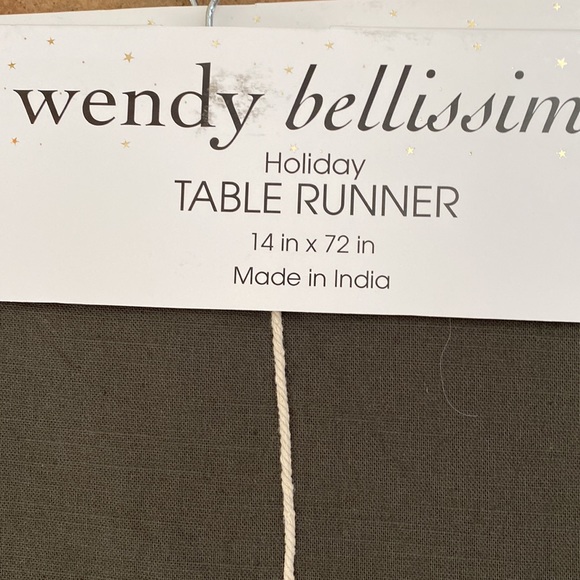 NEW embroidered Christmas table runner with fringe - Picture 5 of 7